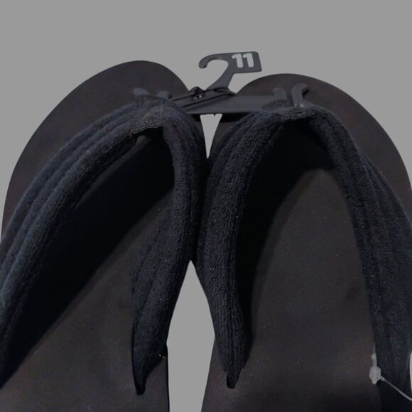 Sandals Platform Thong Toe Terry Cloth Foam Stripe Flip Flop Comfy Coral Teal 11 - Picture 3 of 8